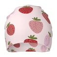 thumbnail image 2 of DouZhe Beanie Hats for Men and Women, Red Pink Strawberry Fruit Patterns Adult Unisex Knit Hat Winter Warm Skull Cap, 2 of 7