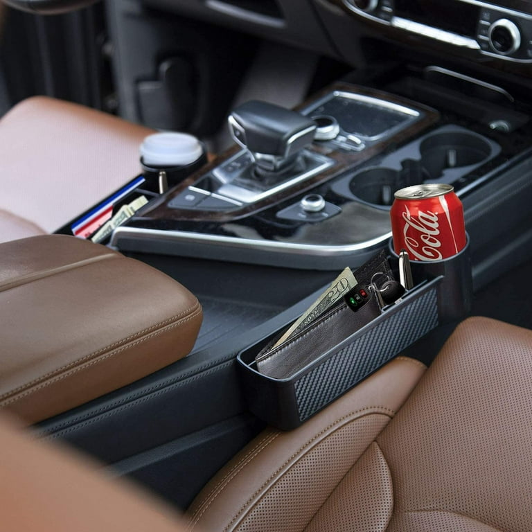 Console Side Pocket Organizer Car Seat Gap Filler w/ Cup Holder For Phones  Keys