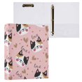 thumbnail image 3 of Haosy Hardcover 3 Ring Binder 1.5 Inch Ring Decorative Binder Organizer for Home School Office, Cute Cat Love Print, 3 of 10