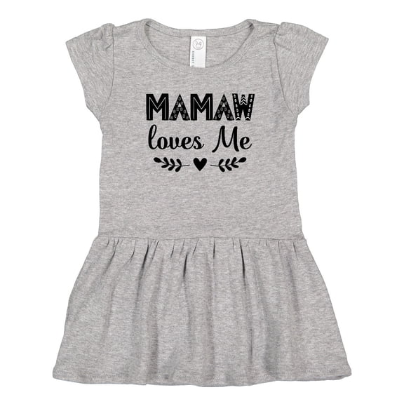 Inktastic Mamaw Loves Me Grandchild Girls Toddler Dress