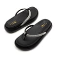 thumbnail image 7 of COM STAR Women’s Rhinestone Flip Flops Thong Sandals Sparkly Open Toe Slip-On Summer Beach Casual Comfort Flat Sandals, 7 of 7