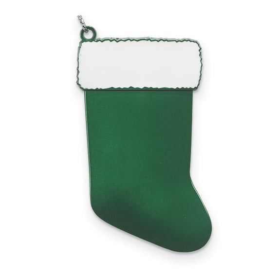 Pewter Green Engraveable Stocking Ornament GM13828
