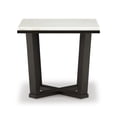 thumbnail image 2 of Fana Side End Table, White Marble Top, 24 Inch Square, Espresso Brown, 2 of 5
