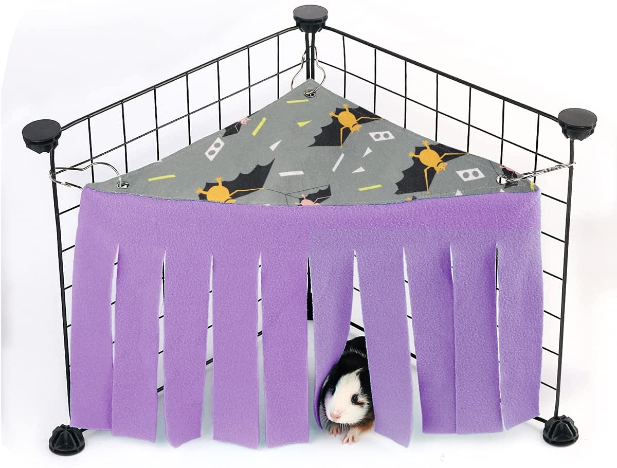 Pink Rats Corner Fleece Forest Hideaway for Guinea Pigs Purple Green & Strawberry Red Guinea Pig Hideout Bunny & Other Small Animals Without Metal Fences Ferrets Sky Blue Chinchillas 