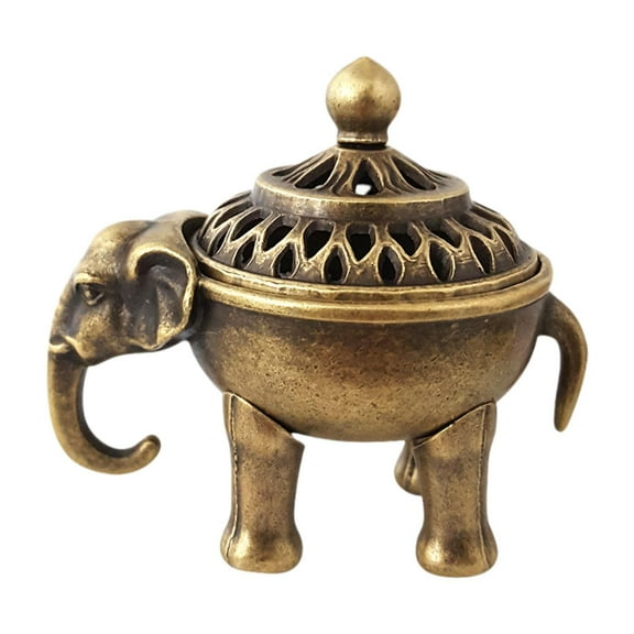 WLPZXP Elephant Incense Holder Catcher Mini Antique Vintage for Office Home Desktop