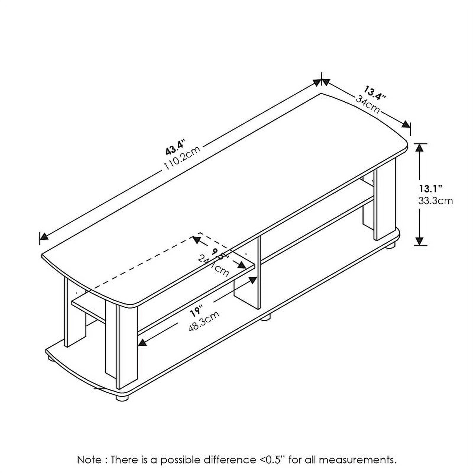 Furinno THE Entertainment Center TV Stand, Multiple Color Options