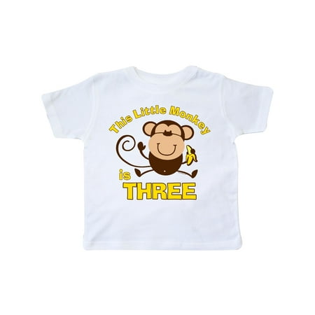 - Little Monkey 3rd Birthday Boy Toddler T-Shirt