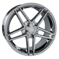 19 inch Rim fits 2005-2013 Chevy Corvette C6 Z06 Style Chrome 19x10 Wheel Direct Fit