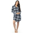 thumbnail image 2 of Fruit of the Loom Women's Beyond Soft Long Sleeve Button Down Flannel Sleepshirt, Sizes S-4X, 2 of 9
