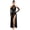 Black, variant on Women Rhinestones Mesh Modern Lyrical Dance Leotard Dress with Full-finger Gloves Skating Gymnastics Acrobatics Performance Dancewear Black L