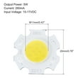 thumbnail image 2 of Uxcell 20mm 5W 260mA Energy Saving COB LED Light Chip Beads White 5 Pack, 2 of 5
