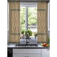 thumbnail image 2 of Sage Green Boho Sheer Curtains 39 Inch Length 2 Panels Set for Living Room/Bedroom, Vintage Ethnic Tribe Abstract Art Floral Kitchen Curtains Grommet Semi-Sheer Curtains Window Treatments 27.5"x39"x2, 2 of 7