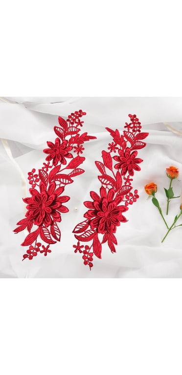 Wedding Dress Lace Decoration 3D Flower Embroidery Patch - Pearl & Beaded Lace Sew-On For Wedding Dresses Bridal Applique