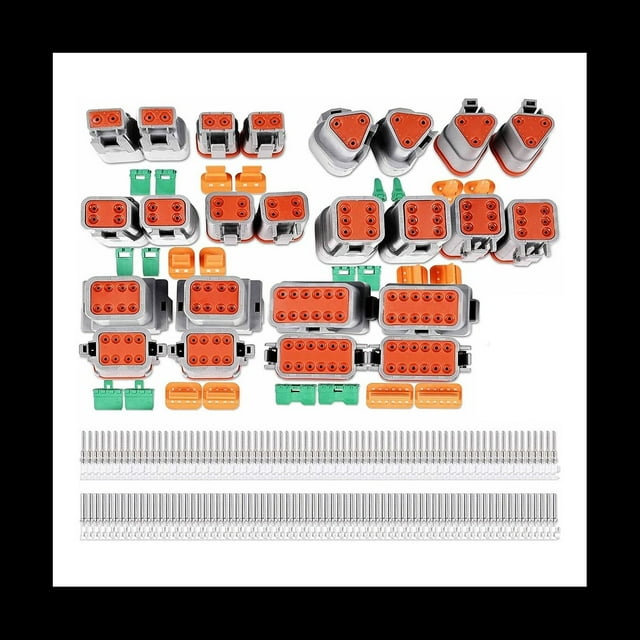 12 Kits Kit de Conectores Serie DT 2 3 4 6 8 Conectores de 12 Enchufe de Conectores EléCtricos Automotrices A Prueba de Agua IP68