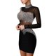 thumbnail image 1 of Gibobby Vestido de fiesta para mujer Europa y los Estados Unidos Nuevo vestido de satén plisado con cuello en V y caliente(Negro,CH), 1 of 4