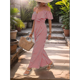 thumbnail image 5 of Plisados A Rayas para Mujer, Elegantes, de Verano, con Tirantes y Pantalones de Pierna , . Vino Tinto L, 5 of 7