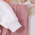 thumbnail image 6 of Baby Girl Outfits Kids Spring Print Knitted Long Sleeved Floral Tape Tops Bottom Outfits Girl Baby Clothes White 12 Months-18 Months, 6 of 7