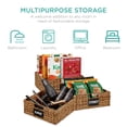 thumbnail image 6 of Best Choice Products Set of 4 13in Woven Water Hyacinth Pantry Baskets w/ Chalkboard Label, Chalk Marker - Chestnut, 6 of 7