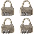 thumbnail image 1 of 4 Pcs Antique 3 Digit Combination Lock Vintage Password Padlock (3 Digit) Banmo, 1 of 5