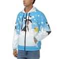 thumbnail image 3 of Goofa Collie in Bathtub Pattern Mens Full-zip Hoodie, Zip-up Pullover Hooded Sweatshirt, Kangaroo Pocket Hoodie Ideal for Daily Wear, Travel, and Home-Small, 3 of 5