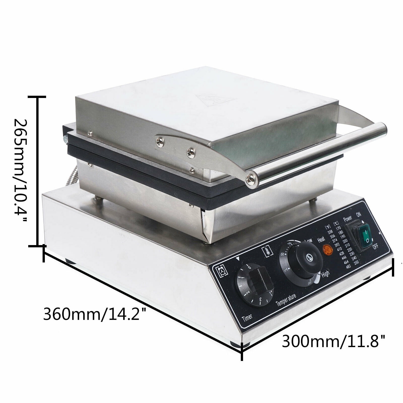 1500W Electric Churro Maker 8 Slices Commercial Muffin Waffle Machine Non-Stick Pans
