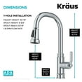 thumbnail image 6 of KRAUS Allyn Transitional Industrial Pull-Down Single Handle Kitchen Faucet in Chrome, 6 of 15