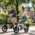 thumbnail image 3 of 14 inch Foldable Electric Bicycle, 500W Adult Commuter Electric Bike with Basket, Max Speed 19.9 mph, 36V 12AH Battery for Commuting, 3 of 11