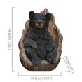 thumbnail image 2 of Hi-Line Gift Ltd. Lone Cub Haven: Intriguing Black Polyresin Bear in Stump Figurine, 2 of 6