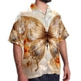 thumbnail image 2 of Butterfly Fission Diagram Men's Hawaiian Printed Short Sleeve Button Down Casual Beach Shirt's, Unisex, 2 of 6