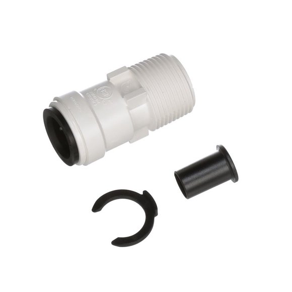 AquaLock Fresh Water Fitting 013501-1012 Adapter; Straight; Off-White; Polysulfone High Performance Thermal Plastic; Single; With Retail Package