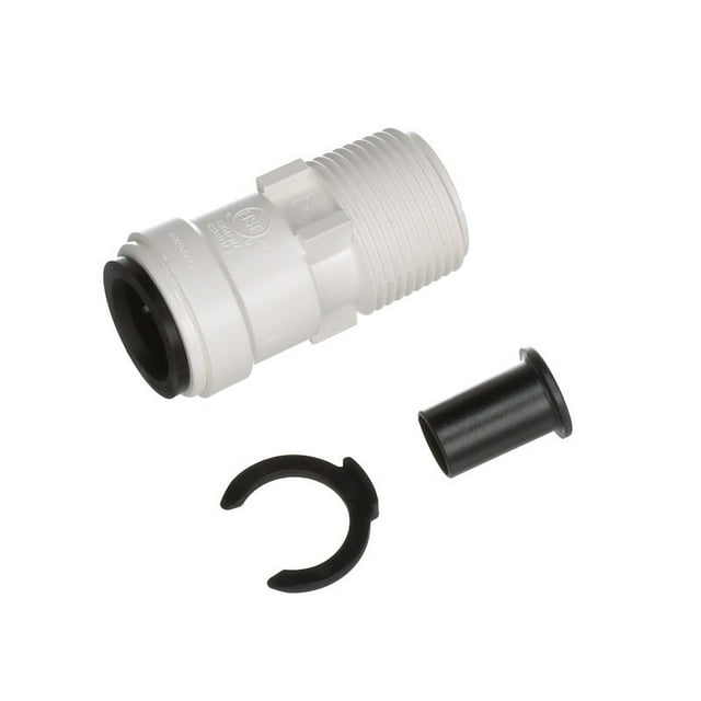 AquaLock Fresh Water Fitting 013501-1012 Adapter; Straight; Off-White; Polysulfone High Performance Thermal Plastic; Single; With Retail Package