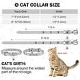thumbnail image 3 of Leather Cat Collars for Boy Girl Cats with Bell and Safety Elastic Belt, Personalized Star and Moon Stud Adjustable Safe Buckle Collar for Kitty Small Big Cats 1Pack, 3 of 6