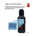 thumbnail image 3 of Noise Decibel Meter, 30-130dB Digital Sound Level Meter DB Measuring Instrument Mini Sonometer Decibelimetro Portable Noise Decibel Monitor
--------
with Fast Response Speed, 3 of 7