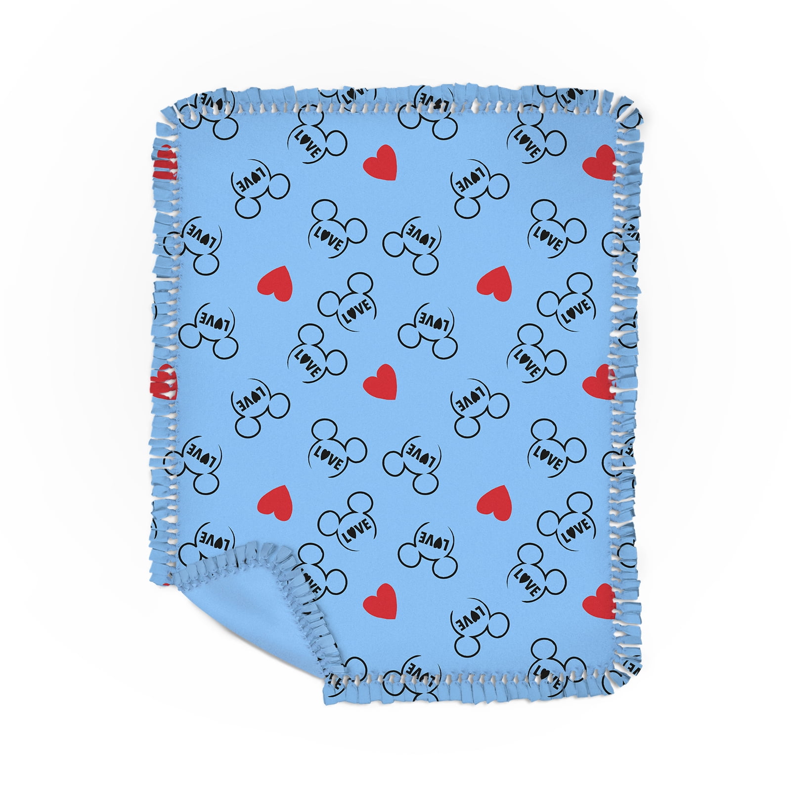 Springs Creative Blue, Red Mickey Mouse Minnie Mouse Polyester Throw, 55" x 67"