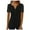 Black, variant on Giftesty Tops for Women Women Fashion Solid V-Neck Summer Ruffle Sleeve Shirt Loose Fit Casual