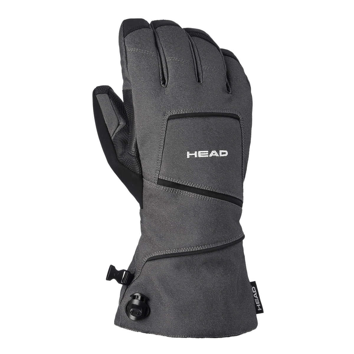 HEAD Unisex Ski Snowboarding Gloves, Gray, Men's Small / Women's Medium