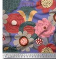 thumbnail image 1 of Soimoi Rayon Fabric Flower Artistic Printed Fabric 1 Yard 56 Inch Wide, 1 of 3