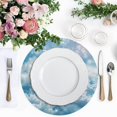 thumbnail image 4 of Ryvnso Snowflakes Christmas Round Plate Mats Dining Table Placemat Set of 4 for Holiday Decoration, 4 of 7