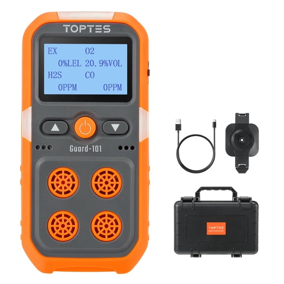 Detector de gas TOPTES Guard-101 para gases H2S, CO, LEL y O2
