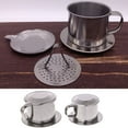 thumbnail image 2 of 1 Set Coffee Dripper Set Convenient Handle Stainless Steel Vietnamese Coffee Filters for Coffee Shop, 2 of 12