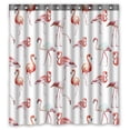 thumbnail image 1 of ABPHQTO Cortina de ducha de poliéster impermeable con flamencos acuarela y ganchos 160x180 cm, 1 of 1