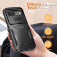 thumbnail image 3 of KOMI for Google Pixel 8a Case with 1 Screen Protector, Built-in Slide Camera Cover, Military Grade Drop Protection, Heavy Duty Rugged Shockproof Protective Phone Cover, Black, 3 of 5