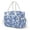 Blue Floral, variant on Bulopur Rainbow Quilted Lunch Bag for Women Leopard Print Insulated Lunch Bags for Women Portable Tote Bags for Work Travel Festival Gift for Teen