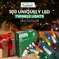 thumbnail image 7 of Christmas Uniquely LED Twinkle Lights  Matches Incandescent Exactly - 16 of 100 Lights Twinkle - Indoor Outdoor  100 Multicolor Bulbs - 24.75 Feet, Christmas Tree Sparkling Twinkling Lights String, 7 of 7