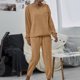 thumbnail image 4 of Gibobby camisón de lactancia para mujer Conjuntos de pantalones de franela de color sólido para mujer Traje de ropa de ocio (A, S), 4 of 5
