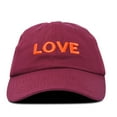 thumbnail image 4 of DALIX Custom Embroidered Hats Dad Caps LOVE Stitched Logo Hat in Maroon, 4 of 7
