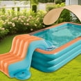 thumbnail image 1 of BELOVING Inflatable Water Slide for Swimming Pool Water Game Toy Puncture Resistant Stability Ladder Waterslide for Yard Outdoor Patio, 1 of 10