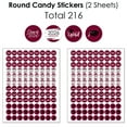 thumbnail image 4 of Big Dot of Happiness 2026 Maroon Graduation Party Candy Favor Sticker Kit - 304 Pieces, 4 of 8