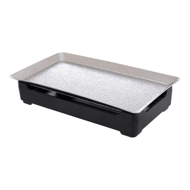 Parrilla de barbacoa japonesa desmontable de acero inoxidable con plato para calentar 28cm x 16cm
