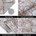 thumbnail image 4 of Boho Kitchen Rugs Sets 3 Piece with Runner Floral Kitchen Floor Mat Carpet Farmhouse Kitchen Rugs and Mats Non Skid Washable Runner Rug for Kitchen Floor Office Sink Laundry, Light Brown, 4 of 6